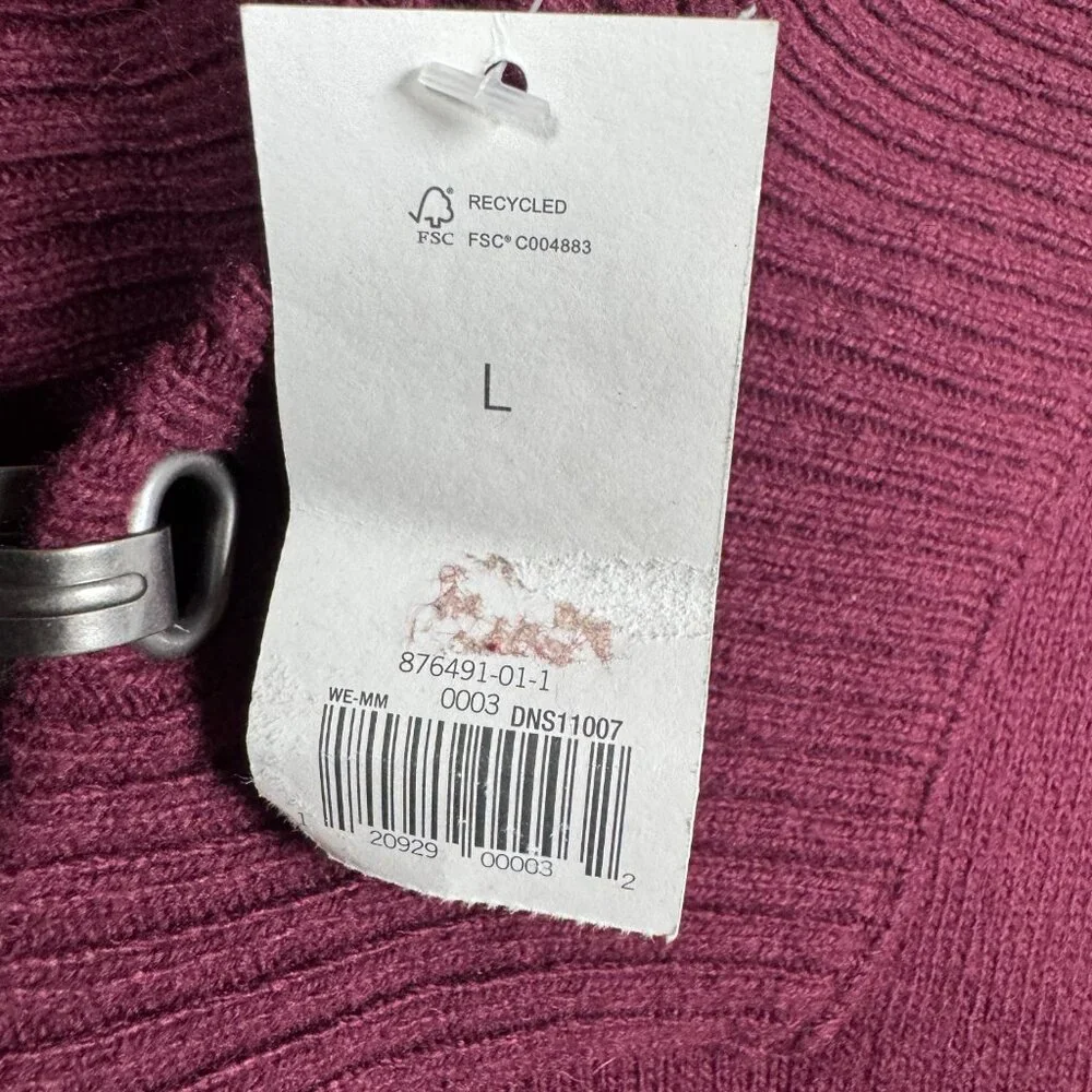 Banana Republic Sweater Mens‎ Size Large Burgundy Cable Knit Shawl Neck Regular